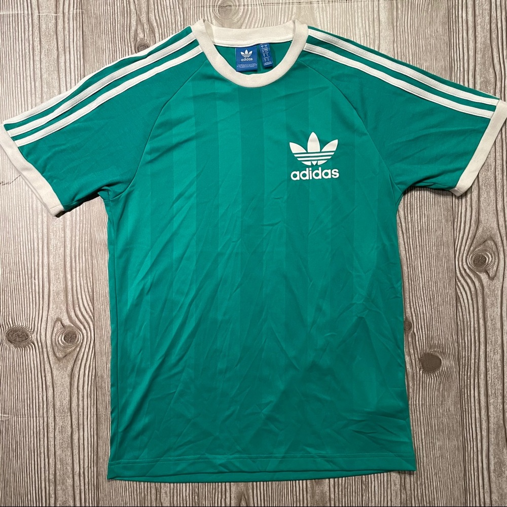 Retro Adidas Green Soccer Jersey Size Small